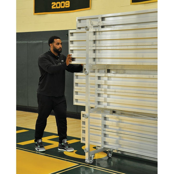 Bleacher - 15 ft. (2 Row - Double Foot Plank) - Tip & Roll Angled