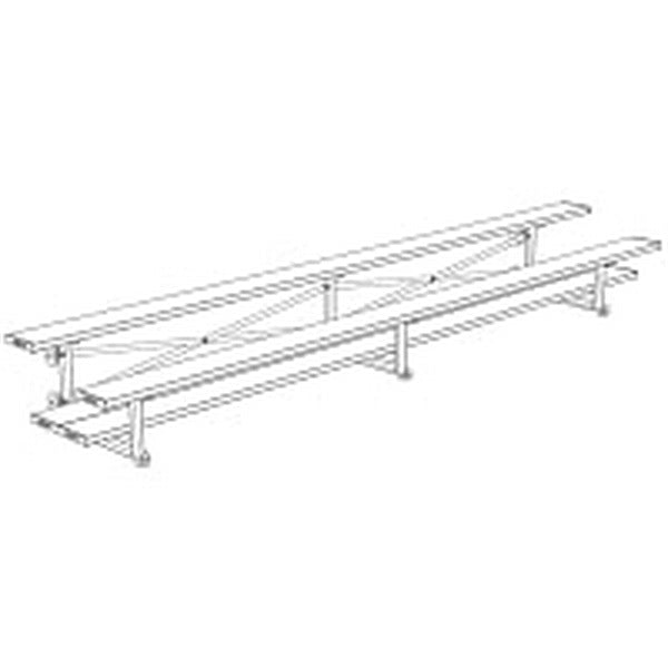 Bleacher - 15 ft. (2 Row - Double Foot Plank) - Tip & Roll