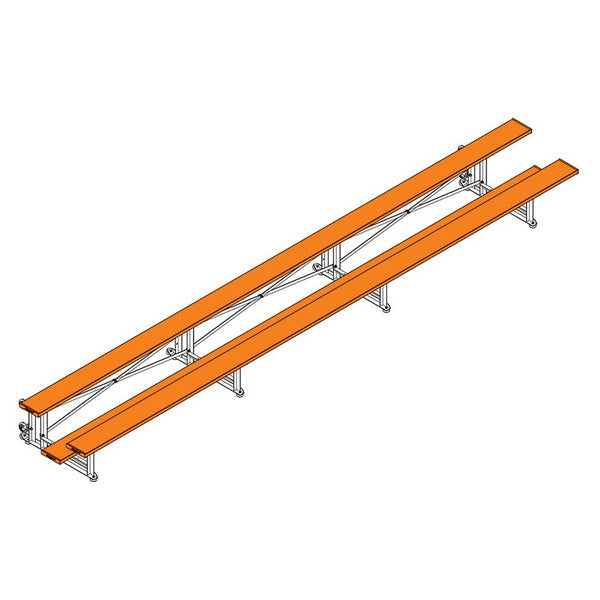 Bleacher - 21 ft. (2 Row - Single Foot Plank) - Tip & Roll