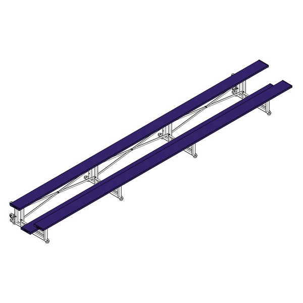 Bleacher - 21 ft. (2 Row - Single Foot Plank) - Tip & Roll