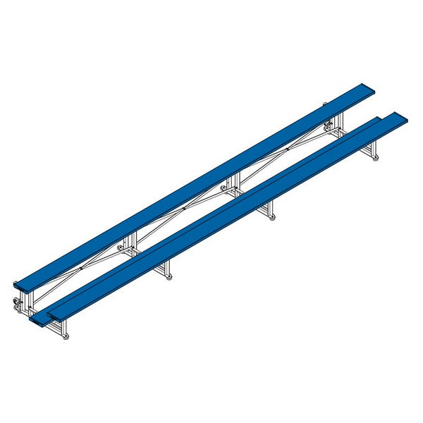 Bleacher - 21 ft. (2 Row - Single Foot Plank) - Tip & Roll