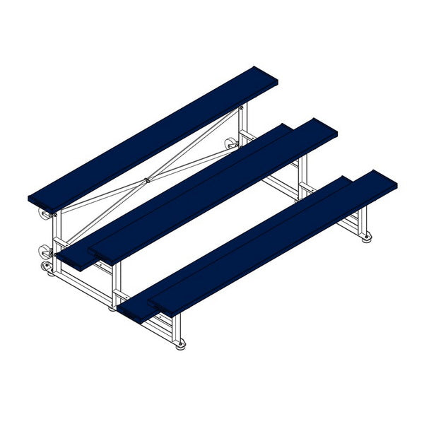 Bleacher - 7-1/2 ft. (3 Row - Single Foot Plank) - Tip & Roll