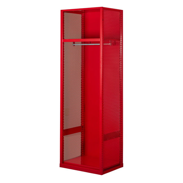 Hallowell Welded Sport Locker Open Front 1-Wide Welded With Top Shelf Red