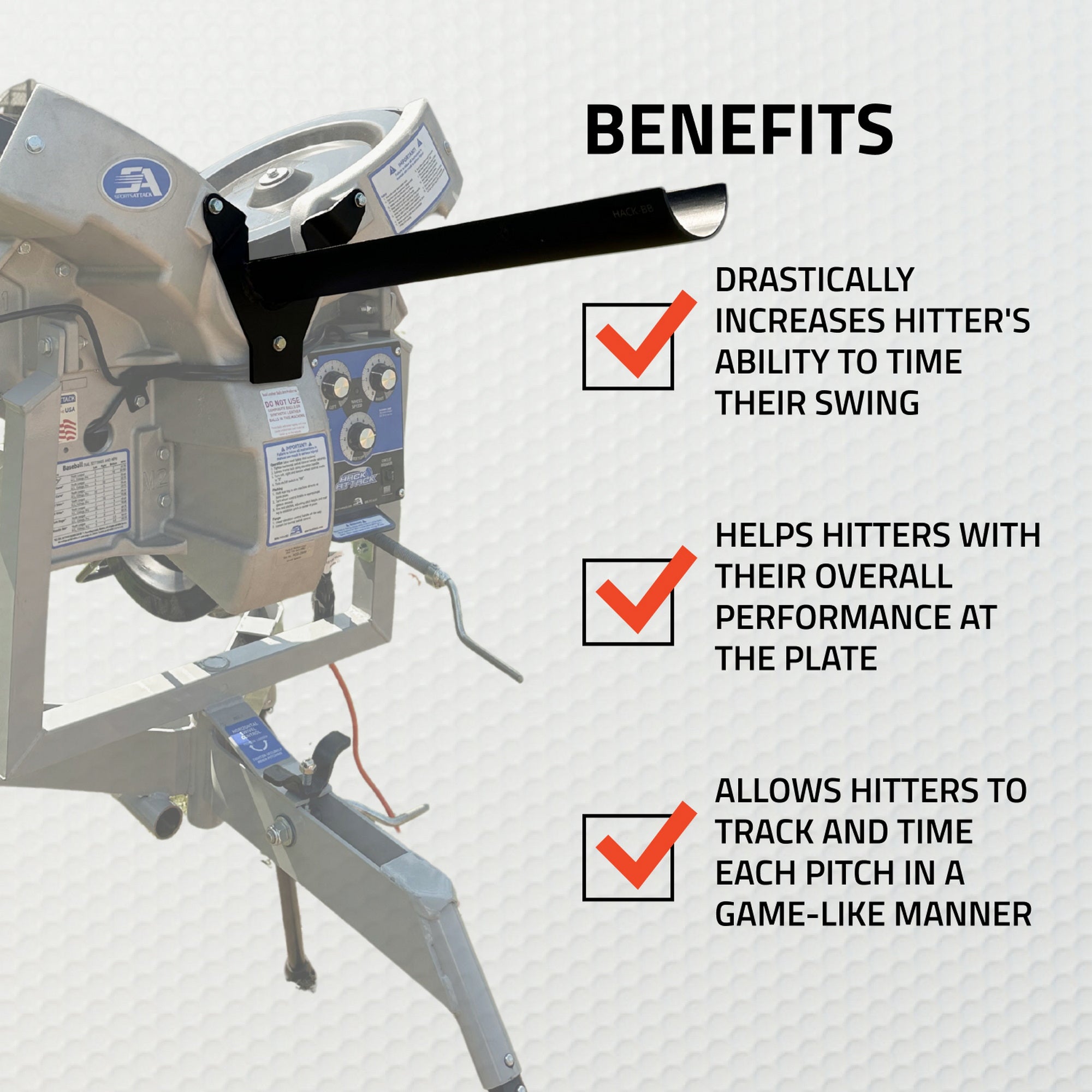 Perfect Timing Extended Pitching Chutes for Hack Attack Pitching Machines Benefits 