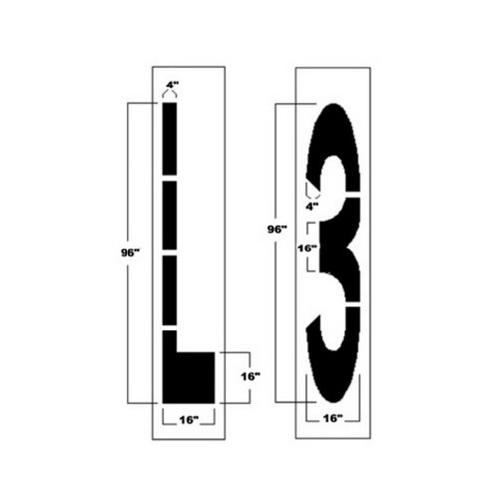 Newstripe 96 Inch Federal Individual Letters and Numbers