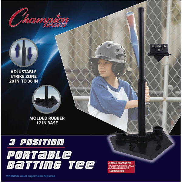 champion sports 3 position batting tee info