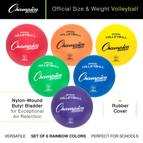 champion sports rubber volleyball set 1