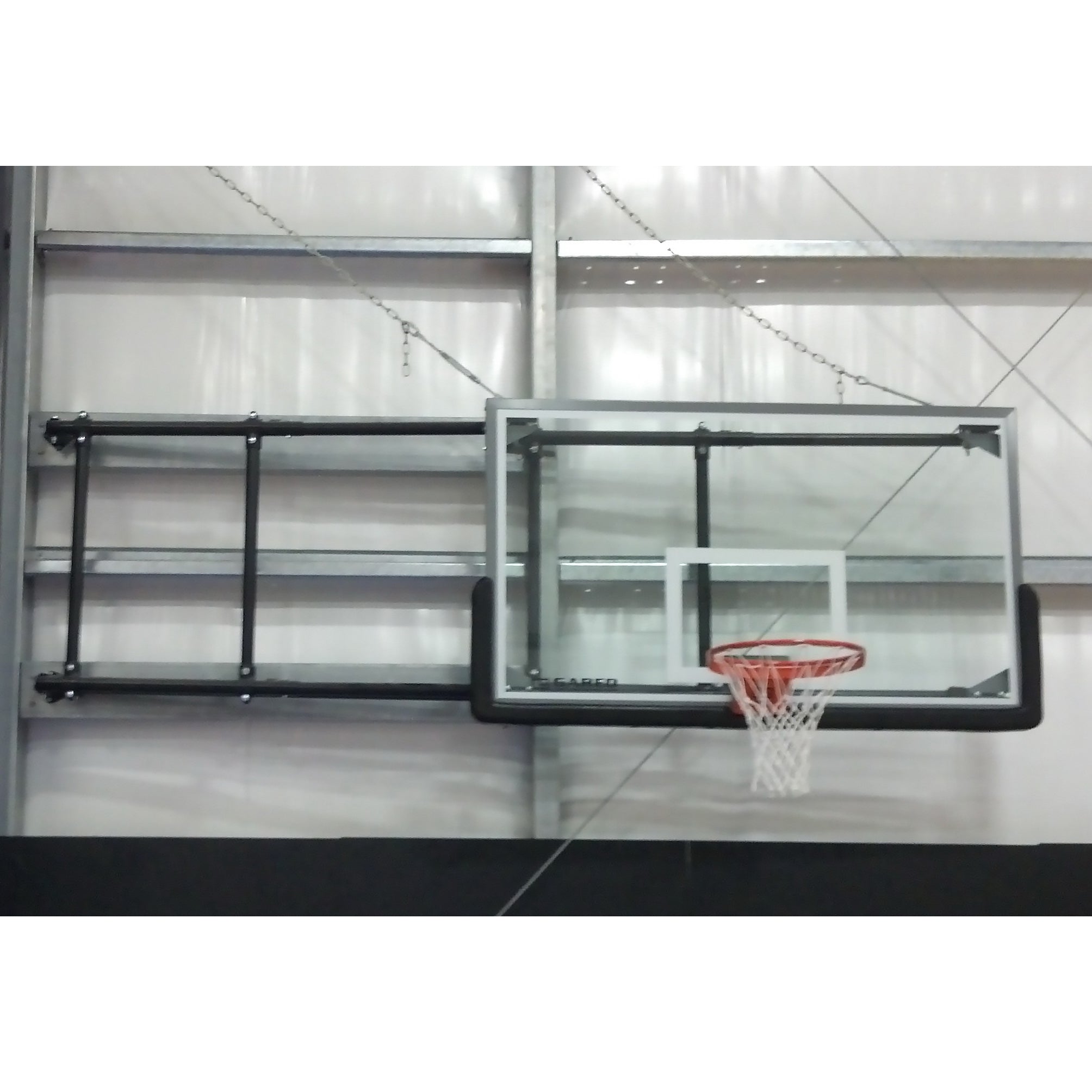 Side Fold Wall Mount Basketball Goal - South Texas Sport Court