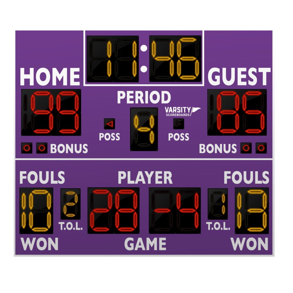 Varsity Scoreboards Model 2240 Basketball/Multisport Scoreboard